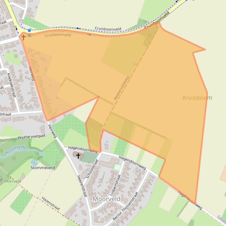 Kaart van postcodegebied 6243AD.