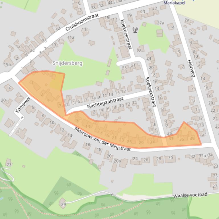 Kaart van postcodegebied 6243AN.