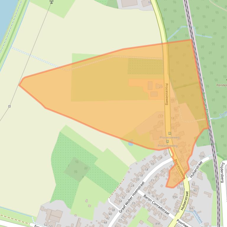 Kaart van postcodegebied 6243BB.