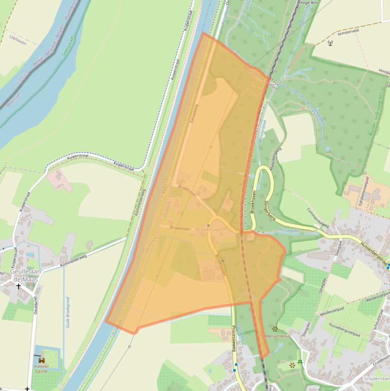 Kaart van postcodegebied 6243BC.