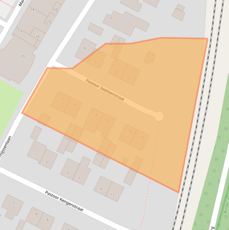 Kaart van postcodegebied 6243BT.