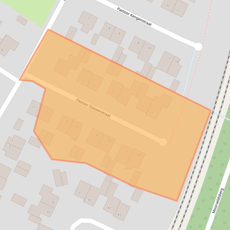 Kaart van postcodegebied 6243BW.