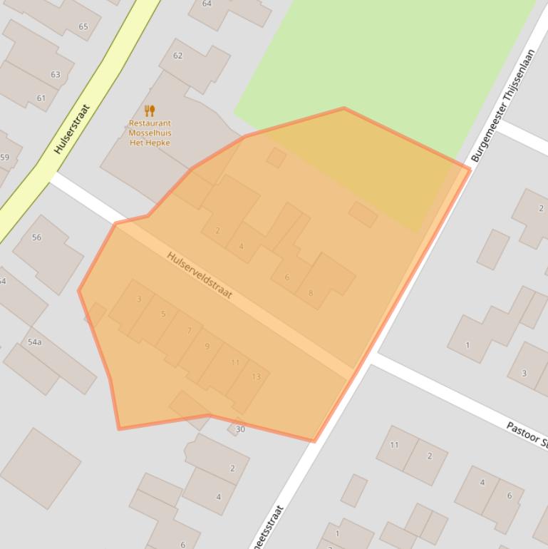 Kaart van postcodegebied 6243BX.