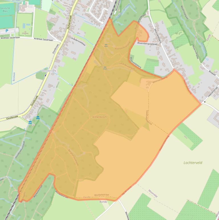 Kaart van postcodegebied 6243CX.