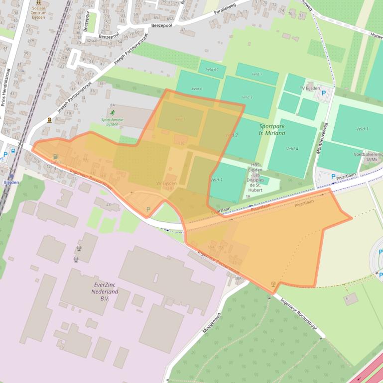 Kaart van postcodegebied 6245AC.