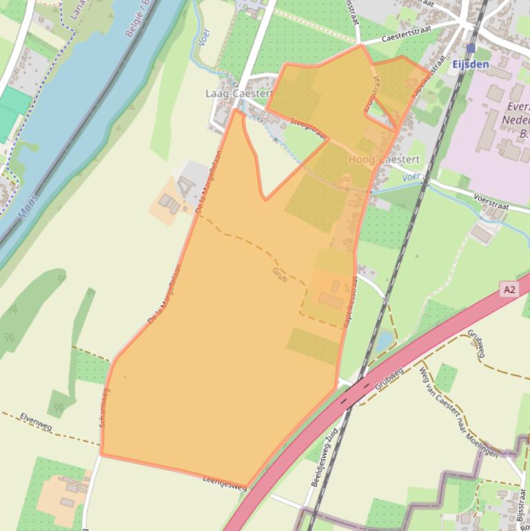 Kaart van postcodegebied 6245AK.