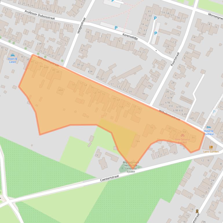 Kaart van postcodegebied 6245AX.