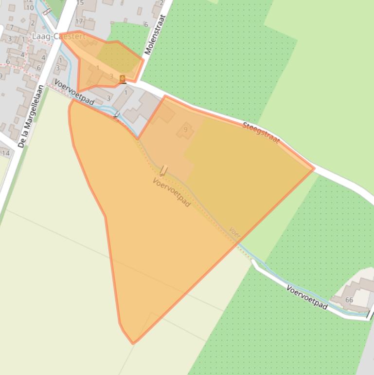 Kaart van postcodegebied 6245AZ.