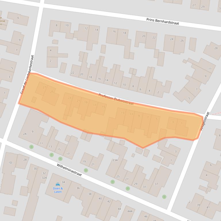 Kaart van postcodegebied 6245BC.