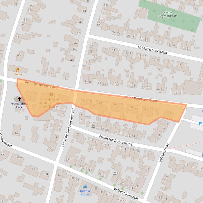 Kaart van postcodegebied 6245BH.