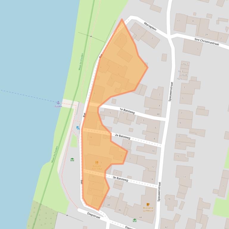 Kaart van postcodegebied 6245BM.