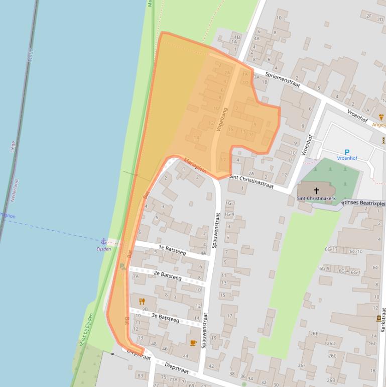 Kaart van postcodegebied 6245BS.