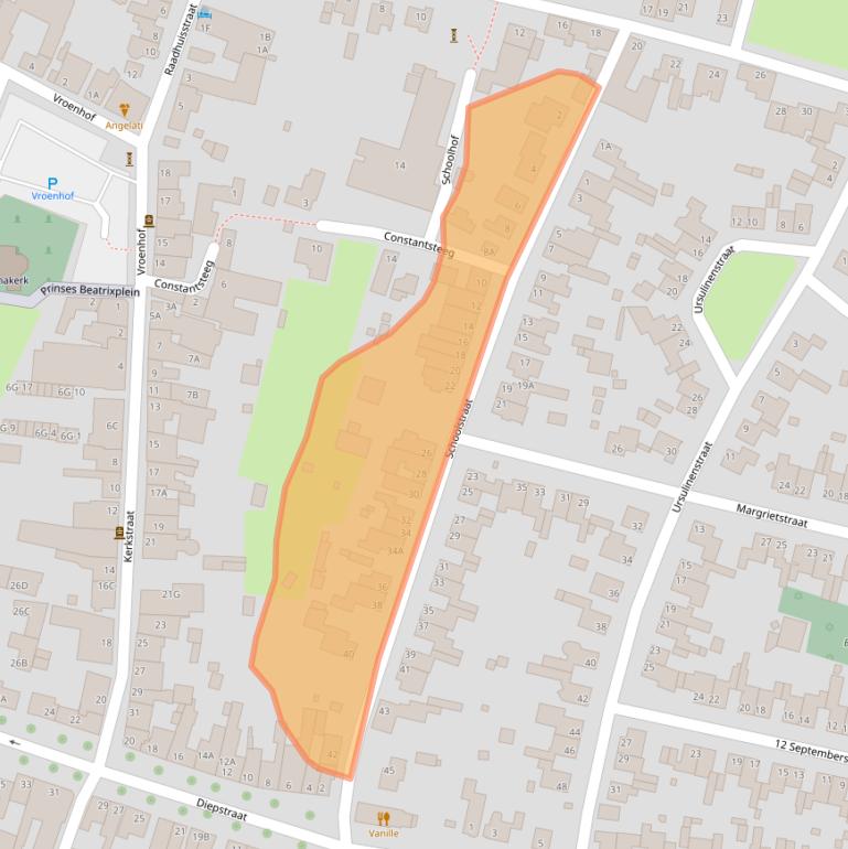 Kaart van postcodegebied 6245CG.