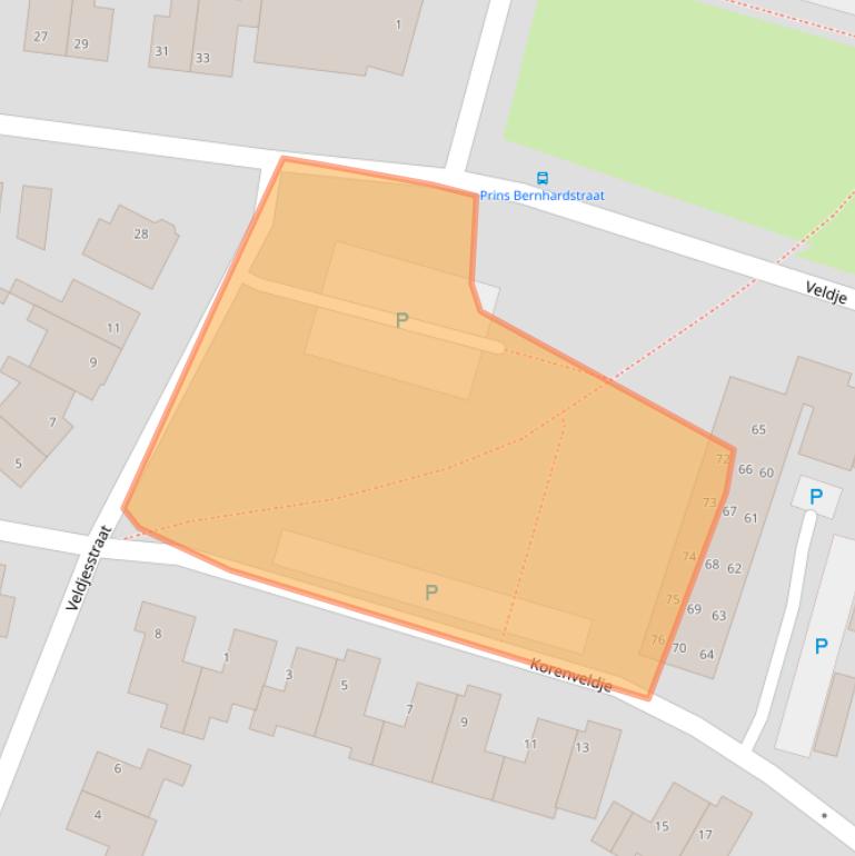 Kaart van postcodegebied 6245CX.