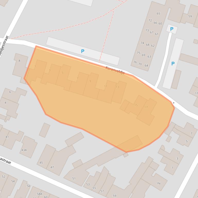 Kaart van postcodegebied 6245DX.