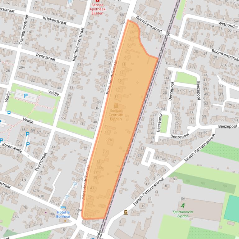 Kaart van postcodegebied 6245ED.