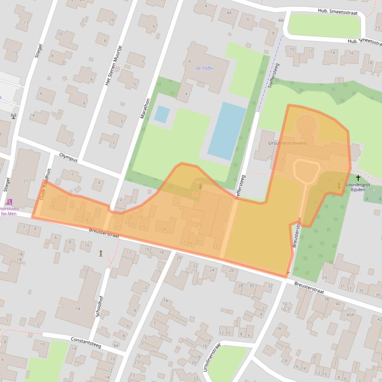 Kaart van postcodegebied 6245EG.