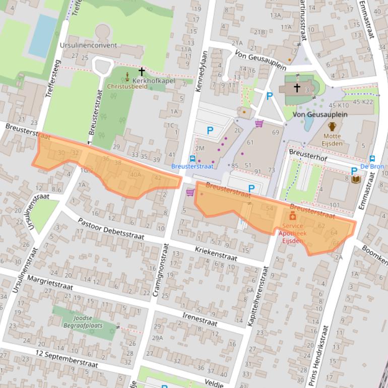 Kaart van postcodegebied 6245EK.