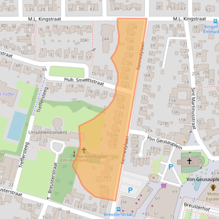 Kaart van postcodegebied 6245EP.