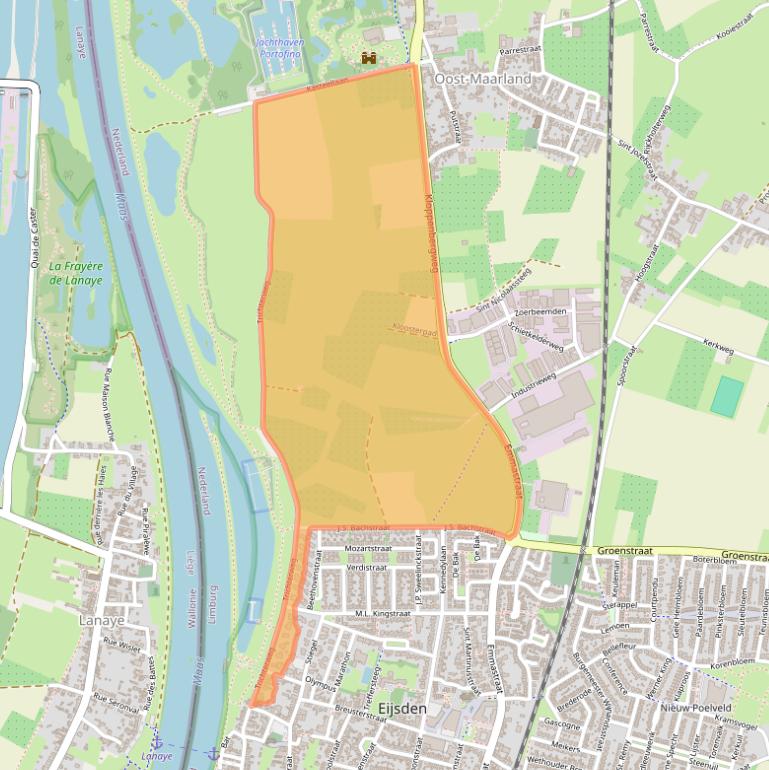 Kaart van postcodegebied 6245ET.