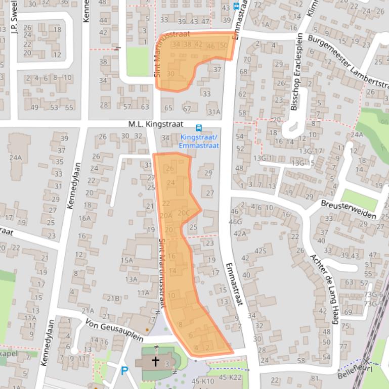 Kaart van postcodegebied 6245GE.