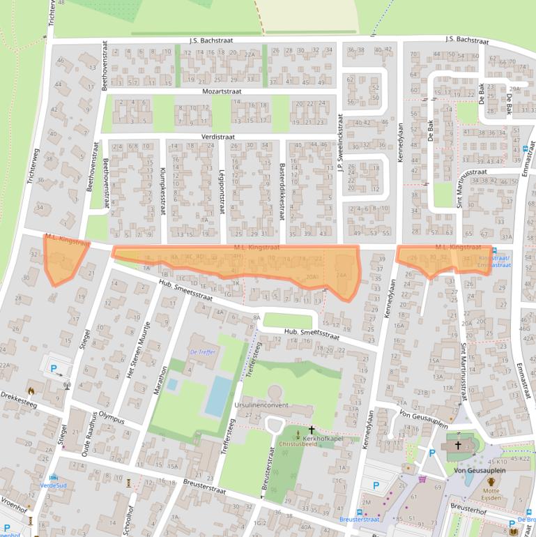 Kaart van postcodegebied 6245GJ.