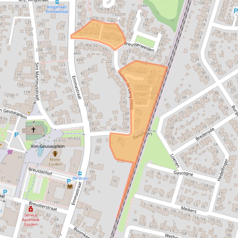 Kaart van postcodegebied 6245HL.