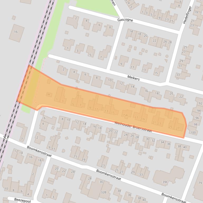 Kaart van postcodegebied 6245JA.