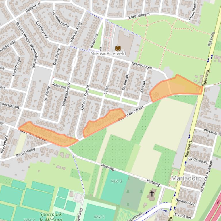 Kaart van postcodegebied 6245JD.