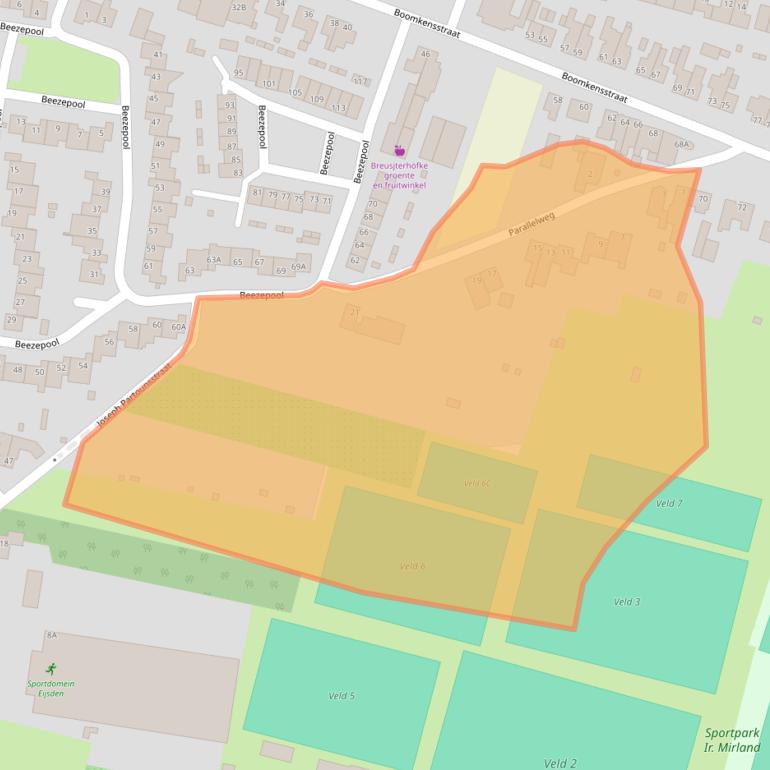 Kaart van postcodegebied 6245JL.