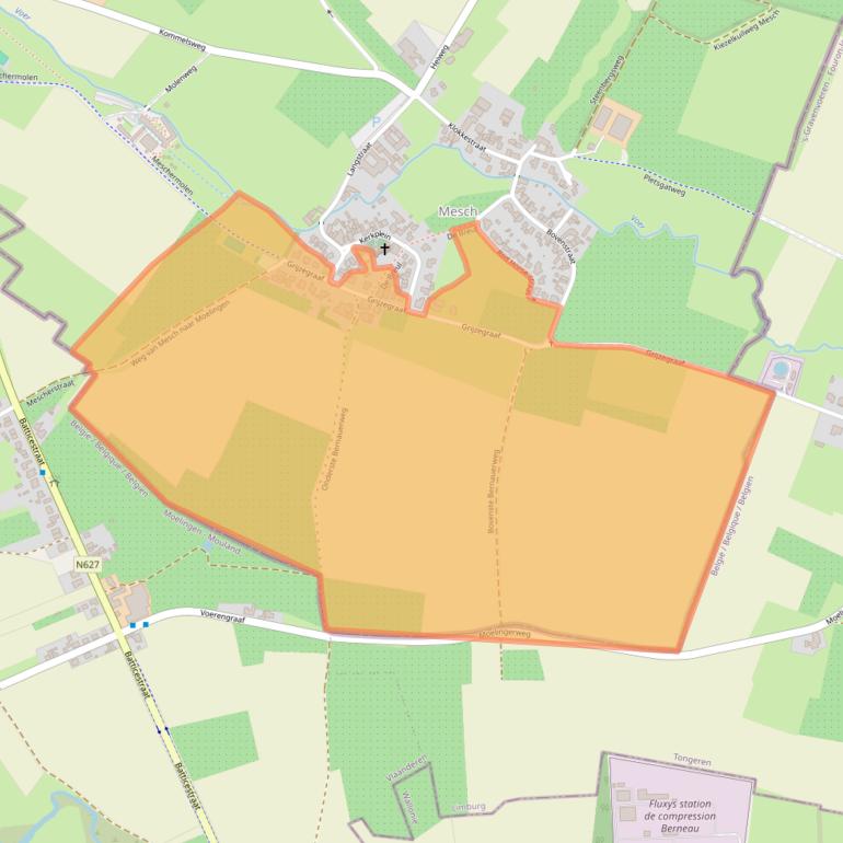 Kaart van postcodegebied 6245KG.