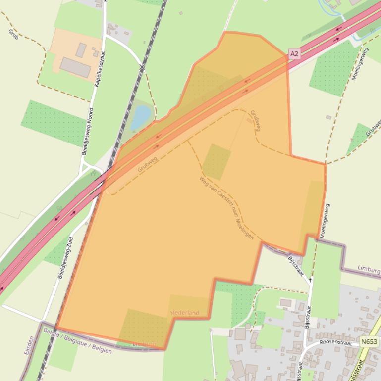Kaart van postcodegebied 6245KV.