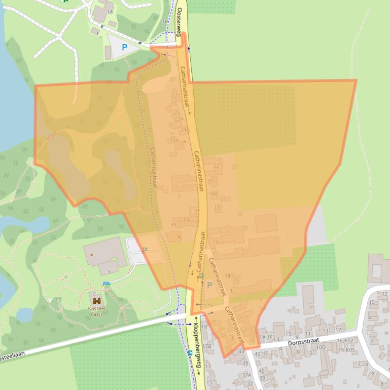Kaart van postcodegebied 6245LB.