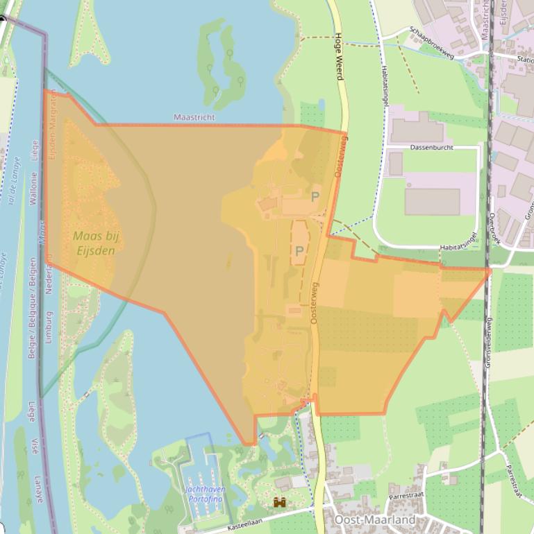 Kaart van postcodegebied 6245LC.