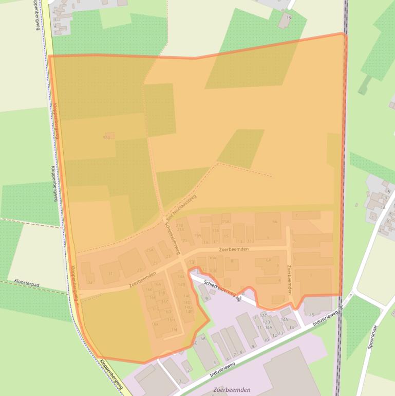 Kaart van postcodegebied 6245LR.