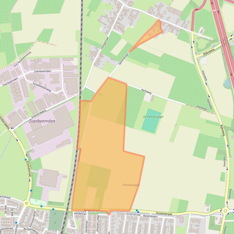 Kaart van postcodegebied 6245LW.