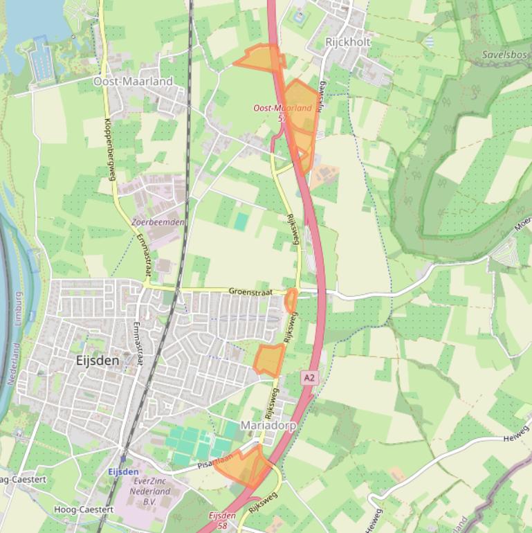 Kaart van postcodegebied 6245LX.