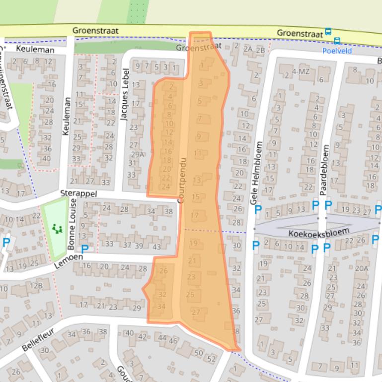 Kaart van postcodegebied 6245PE.