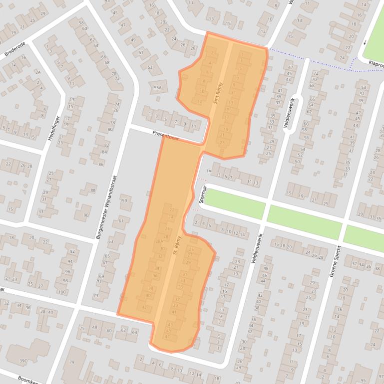 Kaart van postcodegebied 6245RC.