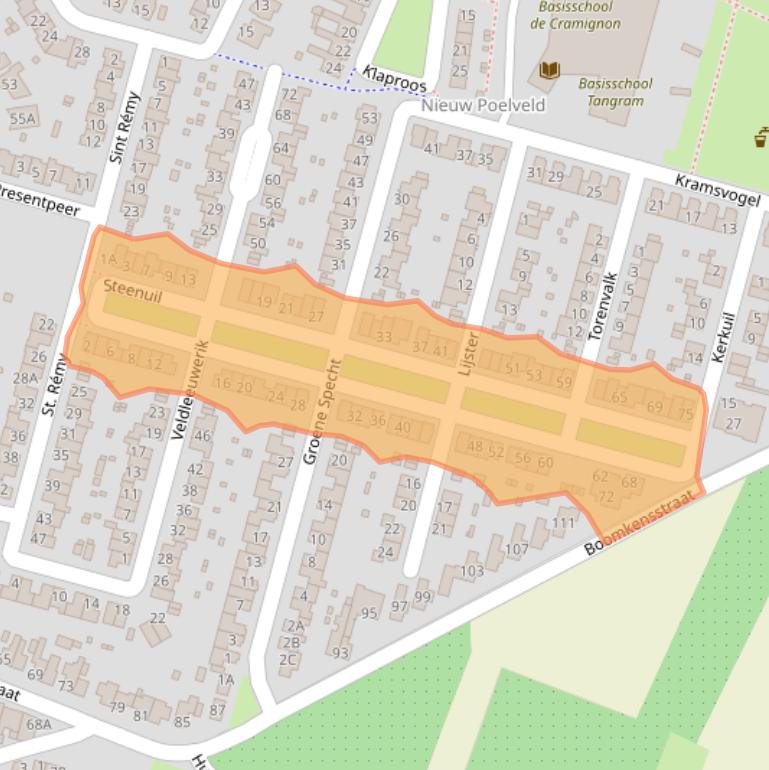 Kaart van postcodegebied 6245RH.