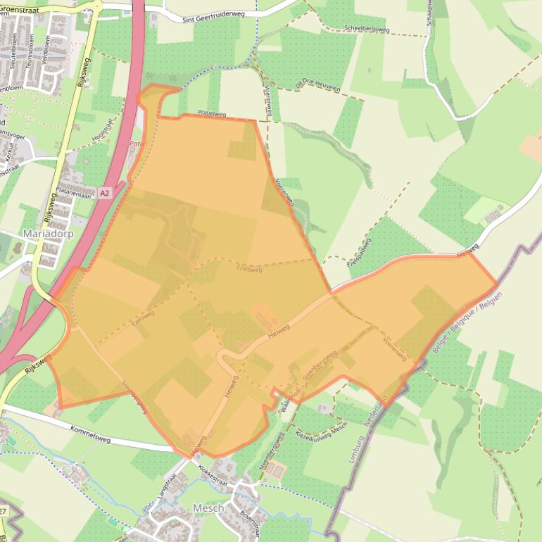 Kaart van postcodegebied 6245SG.