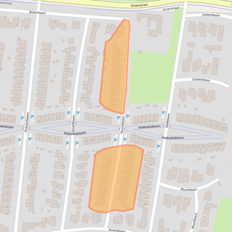 Kaart van postcodegebied 6245TK.