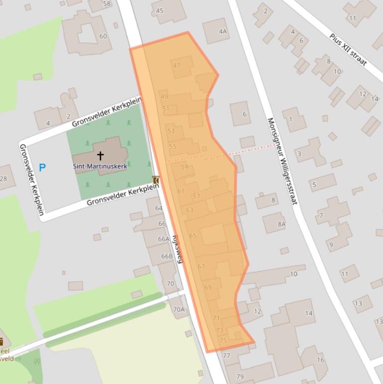 Kaart van postcodegebied 6247AB.