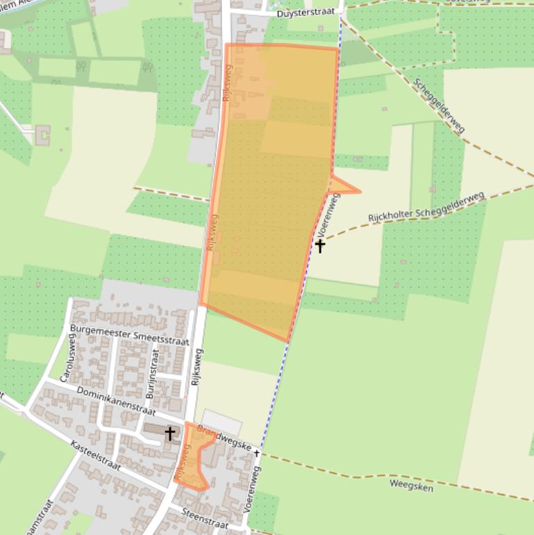 Kaart van postcodegebied 6247AE.