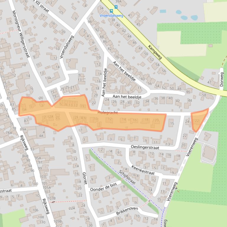 Kaart van postcodegebied 6247BA.