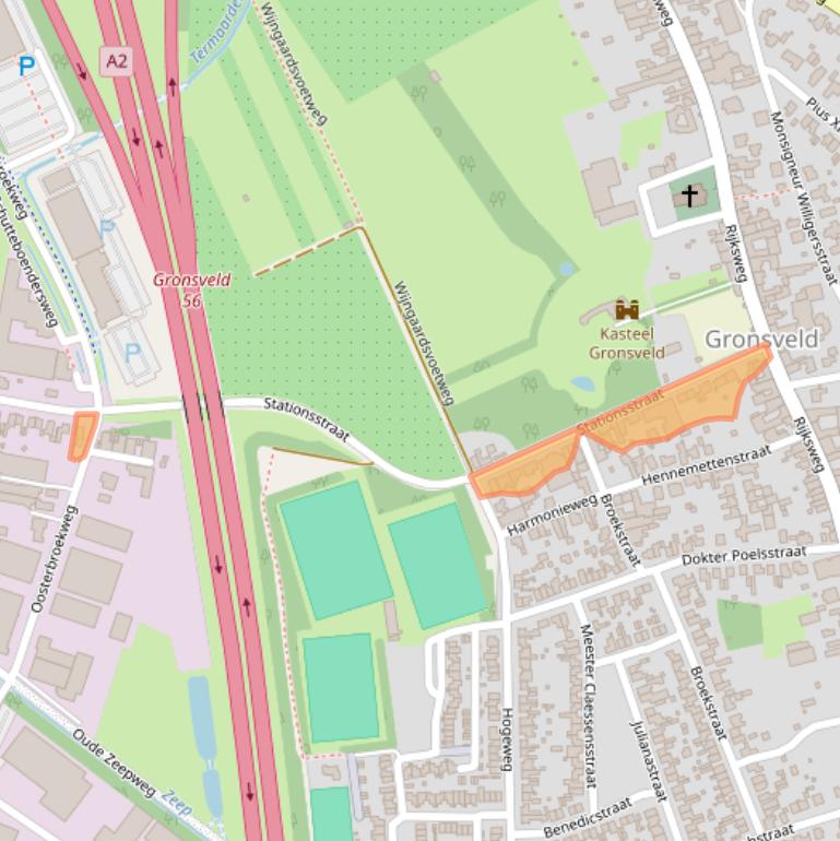 Kaart van postcodegebied 6247BJ.