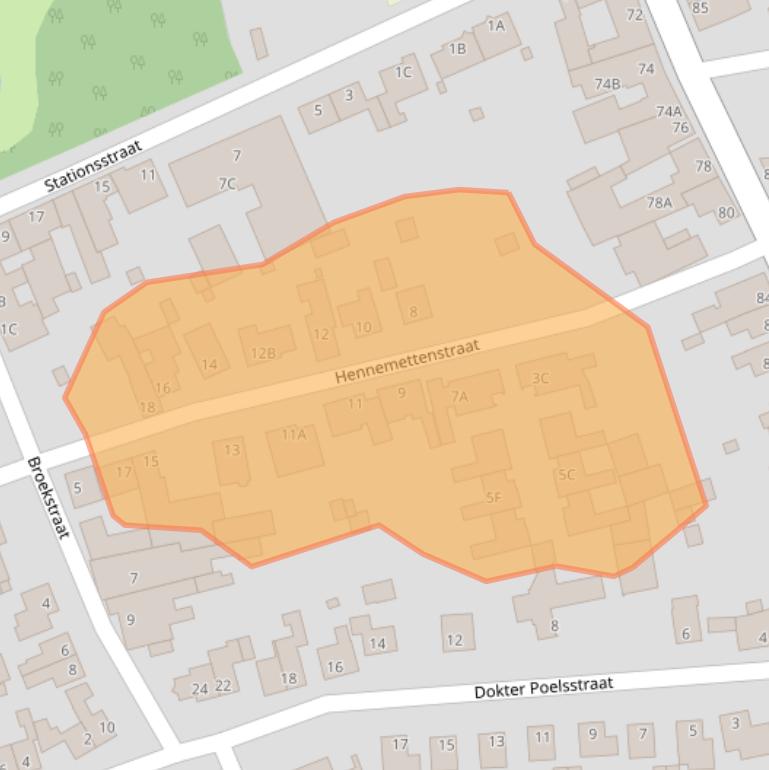Kaart van postcodegebied 6247BT.