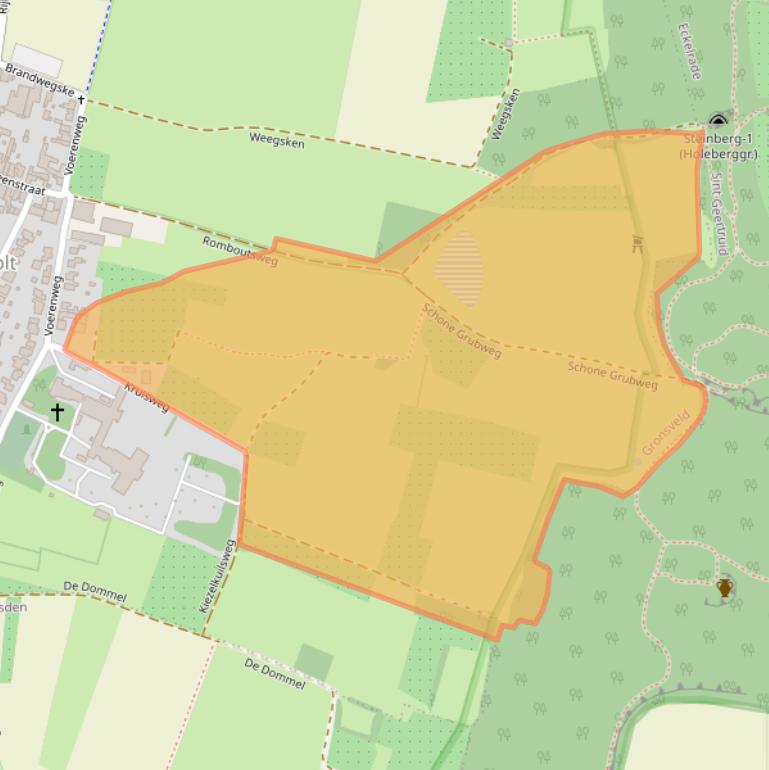 Kaart van postcodegebied 6247DZ.