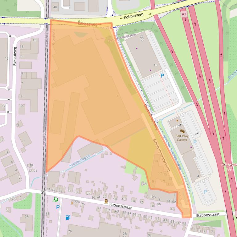 Kaart van postcodegebied 6247EM.