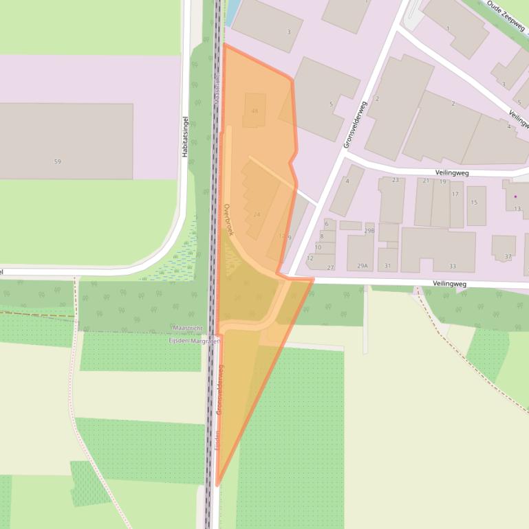 Kaart van postcodegebied 6247EN.